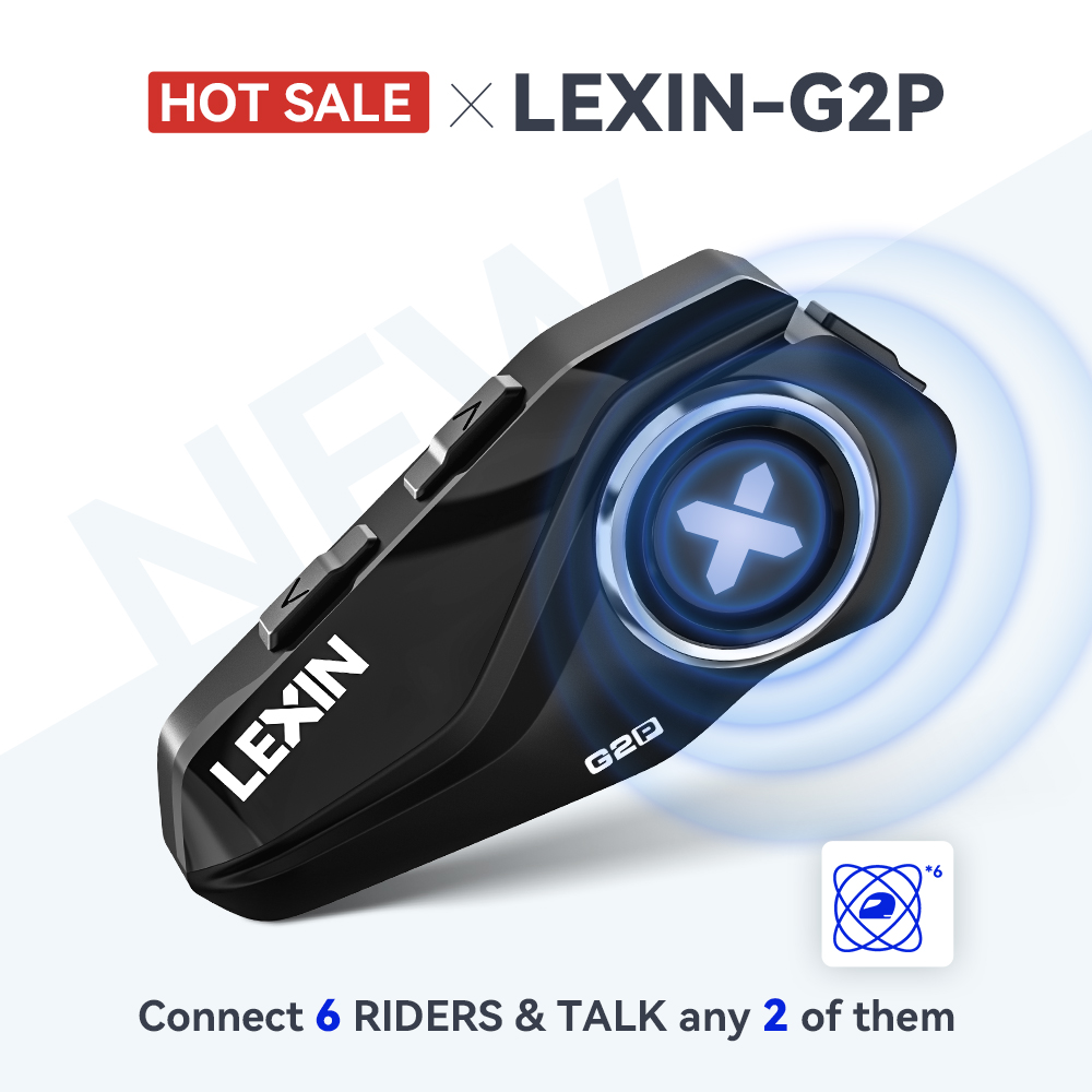 Full Face Motorcycle Helmet With Bluetooth - Lexin g2p motocicleta interfone capacete fones