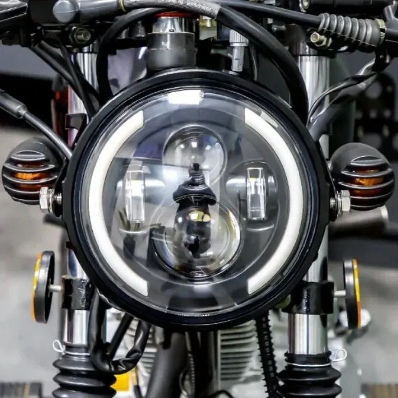 Farol LED Olho de Anjo 50W 7 p - Universal Motorcycle Led Headlight Projector avaliação e preço