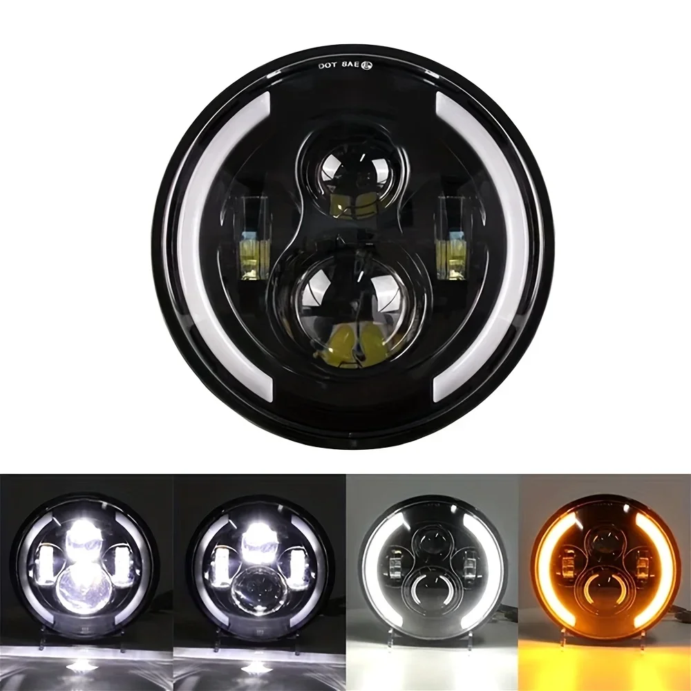 Farol LED Olho de Anjo 50W 7 p - Universal Motorcycle Led Headlight Projector avaliação e preço